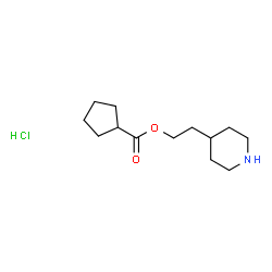 ChemSpider 2D Image | 2-(piperidin-4-yl)ethyl cyclopentanecarboxylate hydrochloride | C13H24ClNO2