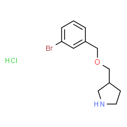 ChemSpider 2D Image | 3-(((3-bromobenzyl)oxy)methyl)pyrrolidine hydrochloride | C12H17BrClNO