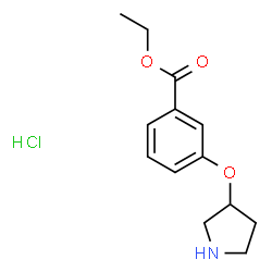 ChemSpider 2D Image | ethyl 3-(pyrrolidin-3-yloxy)benzoate hydrochloride | C13H18ClNO3