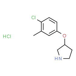 ChemSpider 2D Image | 3-(4-Chloro-3-methylphenoxy)pyrrolidine hydrochloride | C11H15Cl2NO