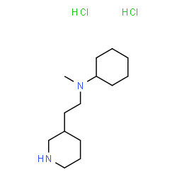 ChemSpider 2D Image | N-Methyl-N-[2-(3-piperidinyl)ethyl]cyclohexanamine dihydrochloride | C14H30Cl2N2