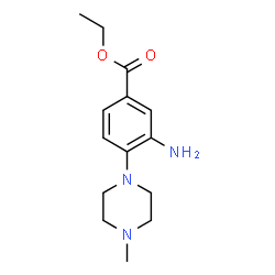 ChemSpider 2D Image | Ethyl 3-amino-4-(4-methyl-1-piperazinyl)benzoate | C14H21N3O2