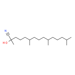 ChemSpider 2D Image | 2-Hydroxy-2,6,10,14-tetramethylpentadecanenitrile | C19H37NO