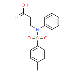ChemSpider 2D Image | N-[(4-Methylphenyl)sulfonyl]-N-phenyl-beta-alanine | C16H17NO4S