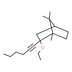 ChemSpider 2D Image | 2-Ethoxy-2-(1-hexyn-1-yl)-1,7,7-trimethylbicyclo[2.2.1]heptane | C18H30O