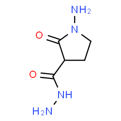 ChemSpider 2D Image | 1-Amino-2-oxo-3-pyrrolidinecarbohydrazide | C5H10N4O2