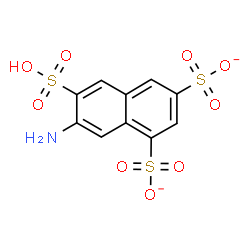 ChemSpider 2D Image | 7-Amino-6-sulfo-1,3-naphthalenedisulfonate | C10H7NO9S3