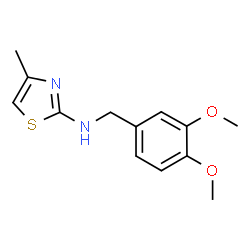 ChemSpider 2D Image | N-(3,4-Dimethoxybenzyl)-4-methyl-1,3-thiazol-2-amine | C13H16N2O2S