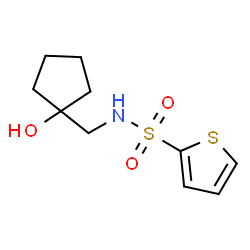 ChemSpider 2D Image | N-[(1-Hydroxycyclopentyl)methyl]-2-thiophenesulfonamide | C10H15NO3S2