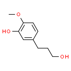 ChemSpider 2D Image | 5-(3-Hydroxypropyl)-2-methoxyphenol | C10H14O3