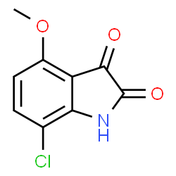 ChemSpider 2D Image | 7-Chloro-4-methoxyindoline-2,3-dione | C9H6ClNO3