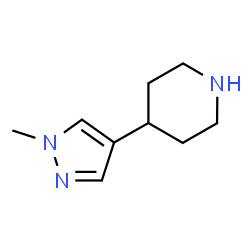 ChemSpider 2D Image | 4-(1-Methyl-1H-pyrazol-4-yl)piperidine | C9H15N3