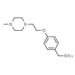ChemSpider 2D Image | 4-[2-(4-METHYL-1-PIPERAZINYL)ETHOXY]BENZENEMETHANAMINE | C14H23N3O