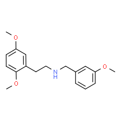 ChemSpider 2D Image | 2-(2,5-Dimethoxyphenyl)-N-(3-methoxybenzyl)ethanamine | C18H23NO3