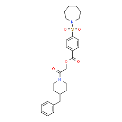 ChemSpider 2D Image | 2-(4-Benzyl-1-piperidinyl)-2-oxoethyl 4-(1-azepanylsulfonyl)benzoate | C27H34N2O5S
