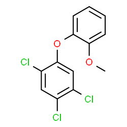 ChemSpider 2D Image | 1,2,4-Trichloro-5-(2-methoxyphenoxy)benzene | C13H9Cl3O2