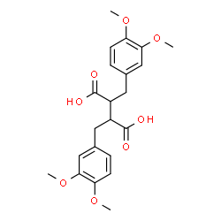 ChemSpider 2D Image | 2,3-Bis(3,4-dimethoxybenzyl)succinic acid | C22H26O8