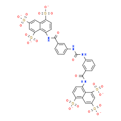 ChemSpider 2D Image | 8,8'-[Carbonylbis(imino-3,1-phenylenecarbonylimino)]di(1,3,5-naphthalenetrisulfonate) | C35H20N4O21S6
