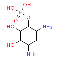 ChemSpider 2D Image | 4,6-Diamino-2,3-dihydroxycyclohexyl dihydrogen phosphate | C6H15N2O6P