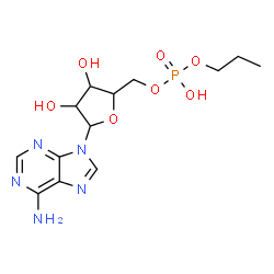 ChemSpider 2D Image | 9-{5-O-[Hydroxy(propoxy)phosphoryl]pentofuranosyl}-9H-purin-6-amine | C13H20N5O7P