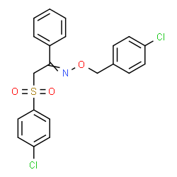 ChemSpider 2D Image | N-[(4-Chlorobenzyl)oxy]-2-[(4-chlorophenyl)sulfonyl]-1-phenylethanimine | C21H17Cl2NO3S