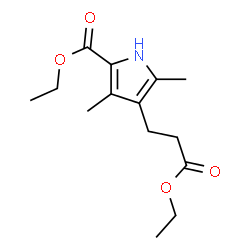 ChemSpider 2D Image | Ethyl 2,4-dimethyl-5-(ethoxycarbonyl)-3-pyrrolepropionate | C14H21NO4