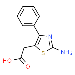 ChemSpider 2D Image | 2-(2-amino-4-phenylthiazol-5-yl)acetic acid | C11H10N2O2S