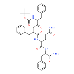 ChemSpider 2D Image | N~2~-[2-Benzyl-5-({[(2-methyl-2-propanyl)oxy]carbonyl}amino)-4-oxo-6-phenylhexanoyl]glutaminylphenylalaninamide | C38H47N5O7