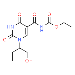 ChemSpider 2D Image | Ethyl {[1-(1-hydroxy-2-butanyl)-2,4-dioxo-1,2,3,4-tetrahydro-5-pyrimidinyl]carbonyl}carbamate | C12H17N3O6