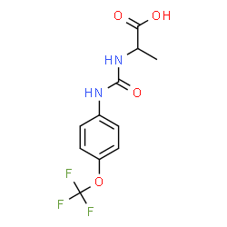 ChemSpider 2D Image | N-{[4-(Trifluoromethoxy)phenyl]carbamoyl}alanine | C11H11F3N2O4