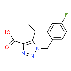 ChemSpider 2D Image | 5-Ethyl-1-(4-fluorobenzyl)-1H-1,2,3-triazole-4-carboxylic acid | C12H12FN3O2