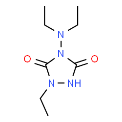 ChemSpider 2D Image | 4-(Diethylamino)-1-ethyl-1,2,4-triazolidine-3,5-dione | C8H16N4O2