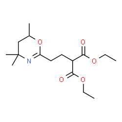 ChemSpider 2D Image | Diethyl [2-(4,4,6-trimethyl-5,6-dihydro-4H-1,3-oxazin-2-yl)ethyl]malonate | C16H27NO5