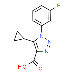 ChemSpider 2D Image | 5-Cyclopropyl-1-(3-fluorophenyl)-1H-1,2,3-triazole-4-carboxylic acid | C12H10FN3O2
