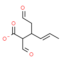 ChemSpider 2D Image | formyl-3-(2-oxoethyl)hex-4-enoate | C9H11O4