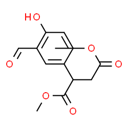 ChemSpider 2D Image | Dimethyl 2-(3-formyl-4-hydroxyphenyl)succinate | C13H14O6