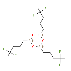 ChemSpider 2D Image | 2,4,6-Tris(4,4,4-trifluorobutyl)-1,3,5,2,4,6-trioxatrisilinane | C12H21F9O3Si3