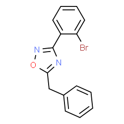 ChemSpider 2D Image | 5-Benzyl-3-(2-bromophenyl)-1,2,4-oxadiazole | C15H11BrN2O