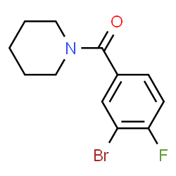 ChemSpider 2D Image | 1-(3-Bromo-4-fluorobenzoyl)piperidine | C12H13BrFNO