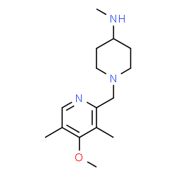 ChemSpider 2D Image | 1-[(4-Methoxy-3,5-dimethyl-2-pyridinyl)methyl]-N-methyl-4-piperidinamine | C15H25N3O