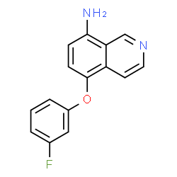 ChemSpider 2D Image | 5-(3-Fluorophenoxy)-8-isoquinolinamine | C15H11FN2O