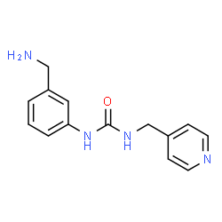 ChemSpider 2D Image | 1-[3-(Aminomethyl)phenyl]-3-(4-pyridinylmethyl)urea | C14H16N4O