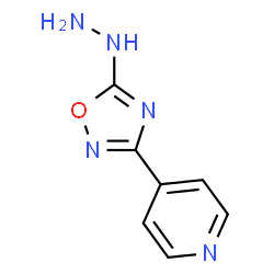 ChemSpider 2D Image | 4-(5-Hydrazino-1,2,4-oxadiazol-3-yl)pyridine | C7H7N5O