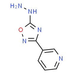 ChemSpider 2D Image | 3-(5-Hydrazino-1,2,4-oxadiazol-3-yl)pyridine | C7H7N5O