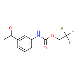 ChemSpider 2D Image | 2,2,2-Trifluoroethyl (3-acetylphenyl)carbamate | C11H10F3NO3