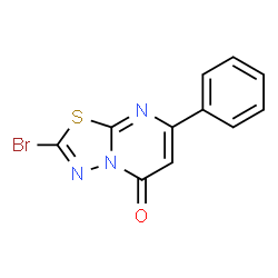 ChemSpider 2D Image | 2-Bromo-7-phenyl-5H-[1,3,4]thiadiazolo[3,2-a]pyrimidin-5-one | C11H6BrN3OS
