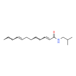 ChemSpider 2D Image | (2E,4E,8E,10E)-N-Isobutyl-2,4,8,10-dodecatetraenamide | C16H25NO