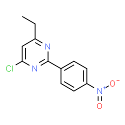 ChemSpider 2D Image | 4-Chloro-6-ethyl-2-(4-nitrophenyl)pyrimidine | C12H10ClN3O2