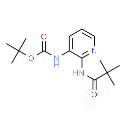ChemSpider 2D Image | tert-butyl N-[2-(2,2-dimethylpropanamido)pyridin-3-yl]carbamate | C15H23N3O3