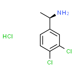 ChemSpider 2D Image | (R)-1-(3,4-Dichlorophenyl)ethanamine hydrochloride | C8H10Cl3N